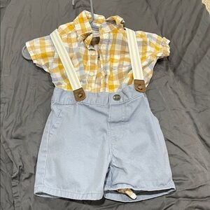 Carter's Blue Shorts with Suspenders